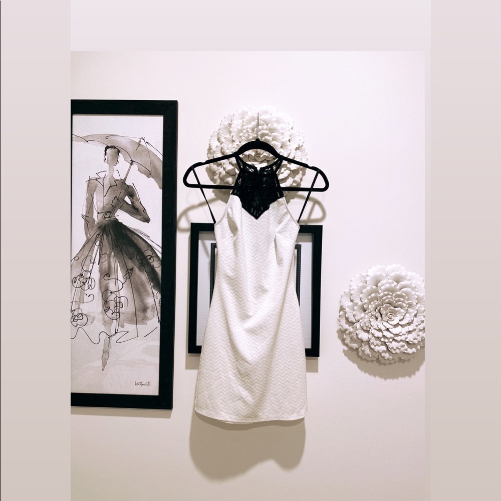 Sleeveless white dress
